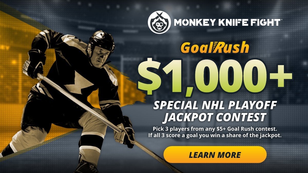 Monkey Knife Fight NHL Goal Rush Win A Share Of 1,000+ Daily Playing